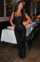 Women's Sexy Long Dress Backless Sequin Sleeveless Elegant Gown-20