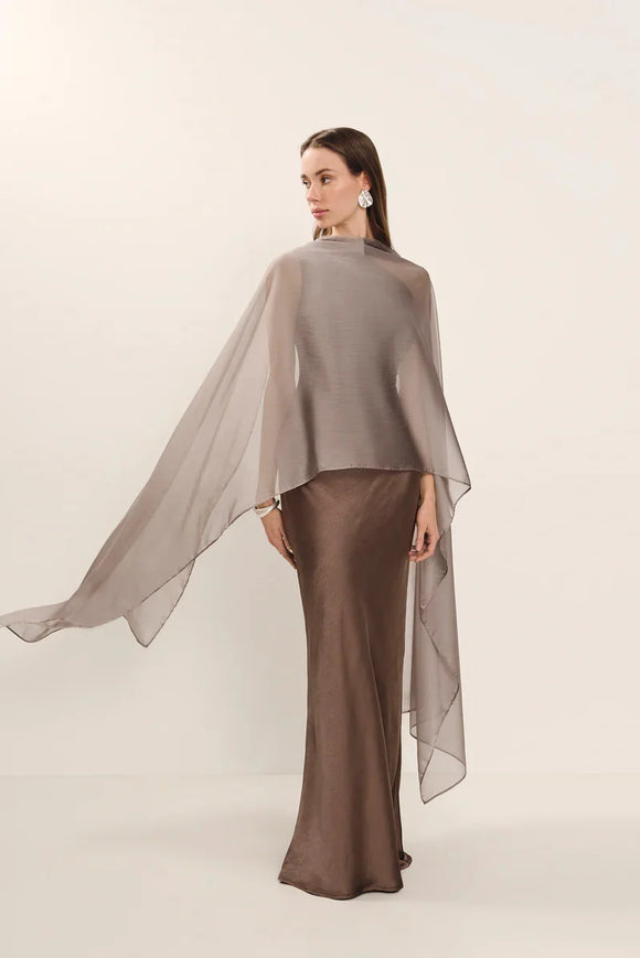 Vestido largo sexy elegante de satén un hombro descubierto sin espalda 