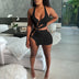 Women's Sexy Mini Dress Elegant Bodycon Stretchy Halter Neck