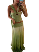 Sexy Set Top and Long Skirt Elegant Chic Summer Outfit for Women