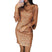 Women's Sexy Mini Dress Silver Sequin V Neck Long Sleeve Slim Fit
