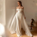 Diane Custom Made Mermaid Wedding Dress, Detachable Train & Sequins-1
