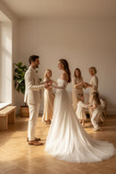 Diane Mermaid Wedding Dress Detachable Train & Sequins