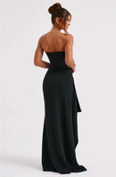 Sexy Maxi Dress Elegant Strapless Backless High-Slit Evening Wear