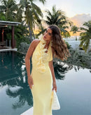 Women's Sexy Maxi Dress Elegant Mesh Deep V Backless Sleeveless Bodycon-12