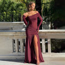 Women's Sexy Maxi Dress Elegant Pleated Lace Patchwork Evening Party