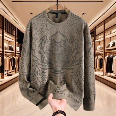 Men's Sweatshirt Pullover Elegant Casual Crew Neck Long Sleeve