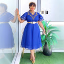 Women's Sexy Midi Dress Elegant Plus Size Dashiki Style Party Wear-3