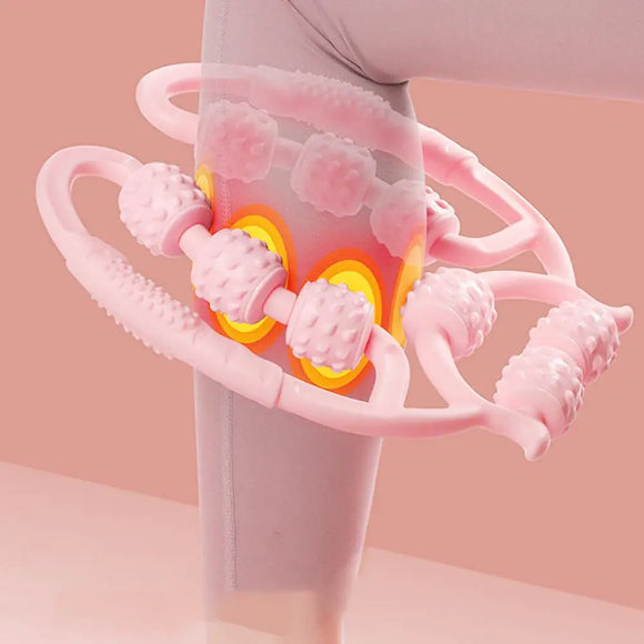 Circular Leg Clips Thigh Massager – Yoga Roller Muscle Relaxation Wheel