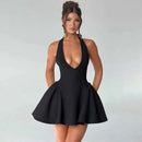 Women's Mini Dress Pleated A-Line Backless Sleeveless Sexy Elegant Gown-30