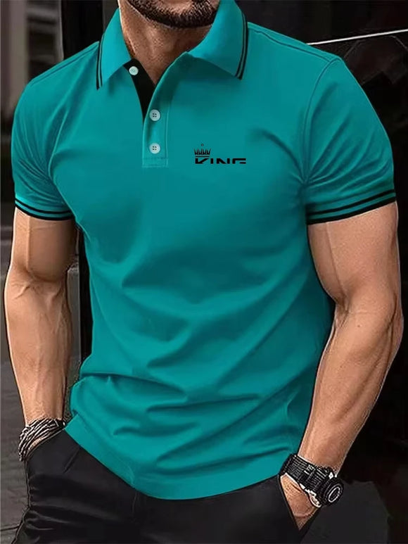 Men's Polo Shirt Elegant Golf Outdoor Classic Short Sleeve Summer