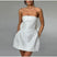 Women's Sexy Short Dress Jacquard Tube Top Bowknot Party Elegant