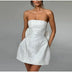 Women's Sexy Short Dress Jacquard Tube Top Bowknot Party Elegant