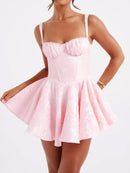 Women's Sexy Mini Dress Strap Elegant Fashion Beautiful Party Gown-8