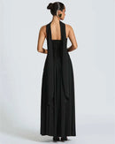 Women's Sexy Maxi Dress Elegant Strapless Backless High Slit Evening Gown