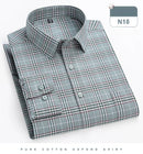 Men's Shirt 100% Cotton Elegant Formal Striped Slim Fit Long Sleeve
