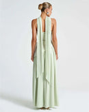 Women's Sexy Maxi Dress Elegant Strapless Backless High Slit Evening Gown