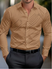 Men's Shirt Elegant Striped Casual Soft Lapel Plus Size Office Top