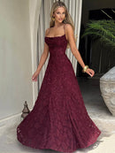 Elegante vestido largo de gasa con patchwork y tirantes finos sin espalda -2