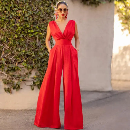 Women’s Jumpsuit Elegant Slim Loose Wide Leg Casual Chic