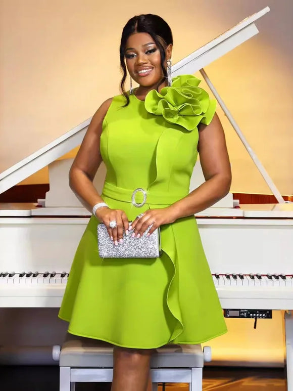 Women's Sexy Midi Dress Plus Size Elegant Sleeveless Birthday Outfit