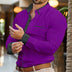 Men's Shirt Elegant Button Up Long Sleeve Patchwork Comfort Casual