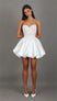 Luna Custom Made Short Mini Wedding Dress with Sweetheart Neckline & Lace Appliqué