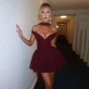 Women's Mini Dress Pleated A-Line Backless Sleeveless Sexy Elegant Gown