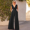 Women's Jumpsuit Elegant Slim Fit Loose Wide Leg Casual Chic-8