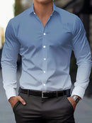 Men's Shirt Elegant Striped Casual Soft Lapel Plus Size Office Top