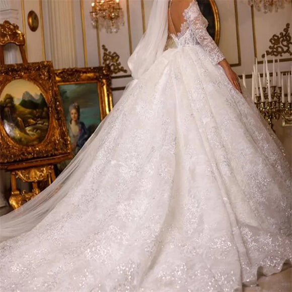 Olympe Custom Made Princess Corset Wedding Dress Luxury Ball Gown