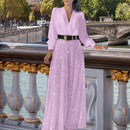 Women’s Jumpsuit Elegant Sequins Slim High Waist Belted Party Romper-24