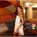 Sexy Maxi Dress Pink Elegant Ruffle Backless Off Shoulder For Women