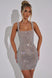 Women's Sexy Mini Dress Sequin Straps Backless Elegant Solid Color