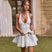Women's Mini Dress Pleated A-Line Backless Sleeveless Sexy Elegant Gown