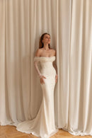 Diane Custom Made Mermaid Wedding Dress, Detachable Train & Sequins-4