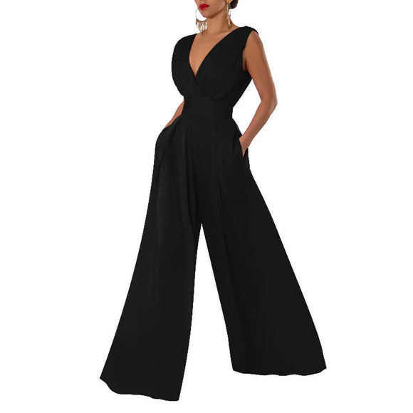 Women's Jumpsuit Elegant Slim Fit Loose Wide Leg Casual Chic