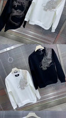 Men's Sweatshirt Pullover Elegant Dragon Print Loose Long Sleeve-5