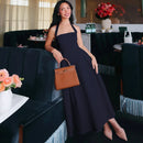 Women's Sexy Midi Dress Halter Backless Solid Sleeveless A-Line