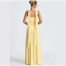 Women's Sexy Maxi Dress Elegant Strapless Backless High Slit Evening