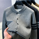 Men’s Premium Knitted Cardigan Long Sleeve Baseball Collar Casual Sweater-21