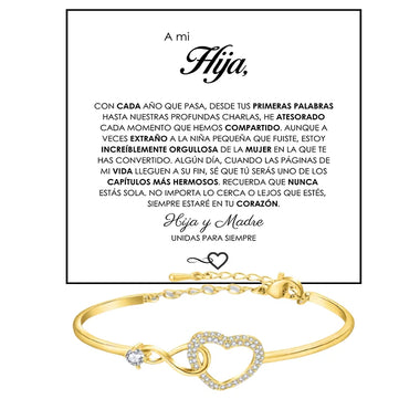 My Daughter Birthday Infinite Heart Bracelet Symbol Hollow Heart Gift