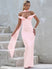 Women's Sexy Maxi Dress Elegant Off Shoulder Backless Patchwork