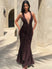 Women’s Dress Elegant Maxi Deep V Neck Backless Sleeveless Draped Ruched