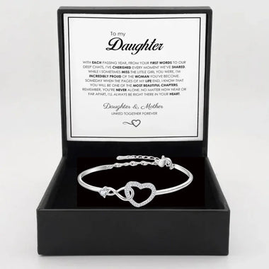 My Daughter Birthday Infinite Heart Bracelet Symbol Hollow Heart Gift