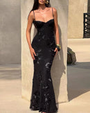 Women's Mermaid Sexy Maxi Dress Elegant Backless Corset Straps