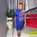 Women's Sexy Midi Dress Elegant Plus Size Dashiki Style Party Wear-8