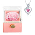 For Girlfriend Rotating Rose Necklace Gift box Jewelry With Flower