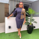 Women's Sexy Midi Dress Elegant Plus Size Dashiki Style Party Wear-5