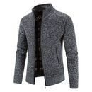 Men's Cardigan Large Size Stand Collar Warm Knit Sweater Coat Youth Wool
